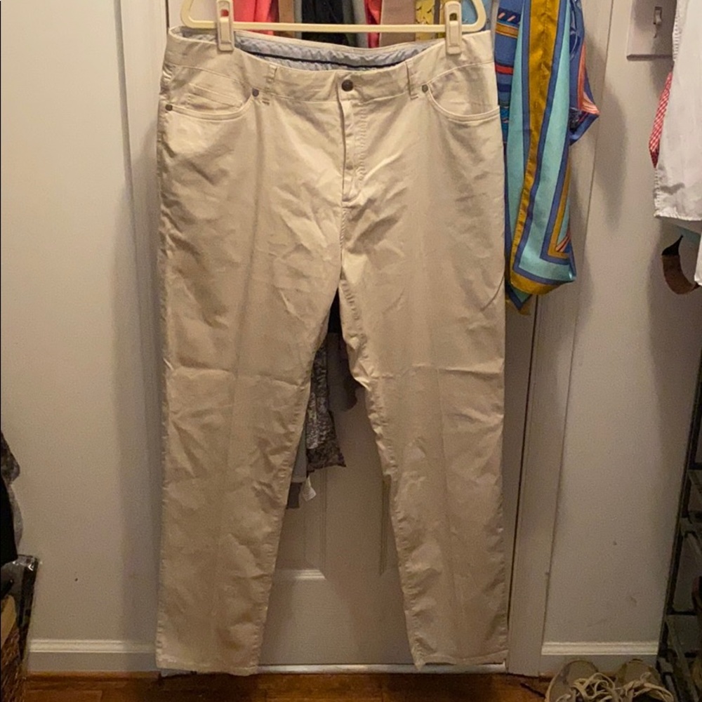 Peter Millar Perfect Poplin Khaki Pant- size 40